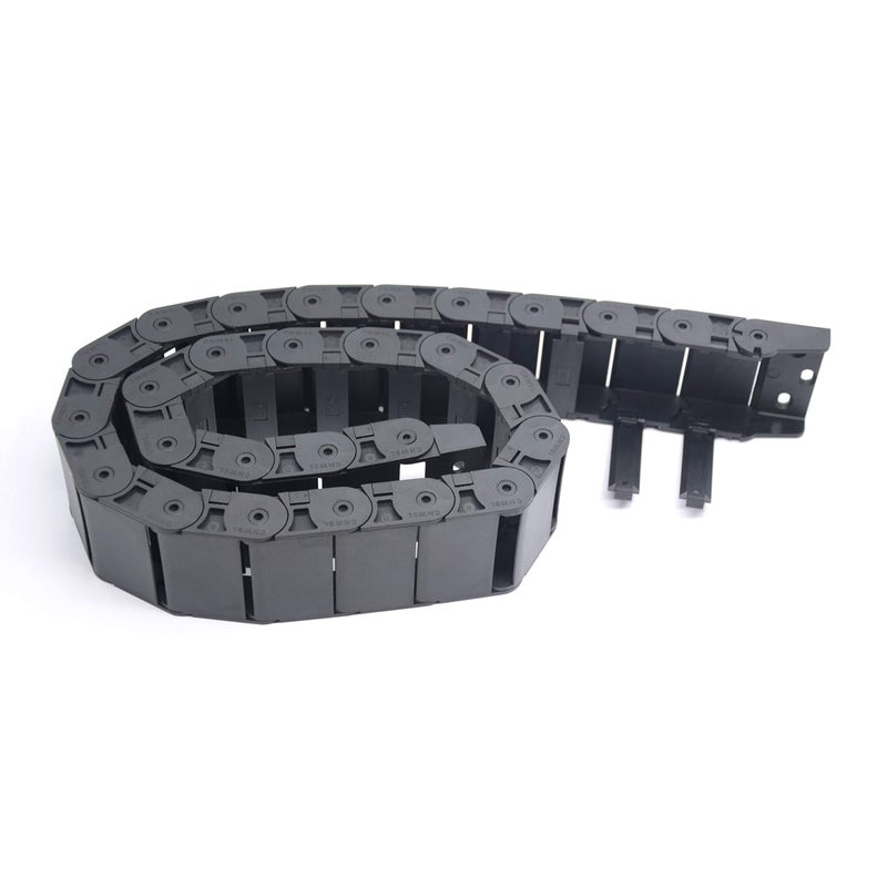 Befenybay R28 Internal Size 18X50mm 1Meter Length Black Plastic Flexible Drag Chain Cable Wire Carrier Inside Open Type for 3D Printer and CNC Machines (18mmX50mm-Inside Open) - Image 2